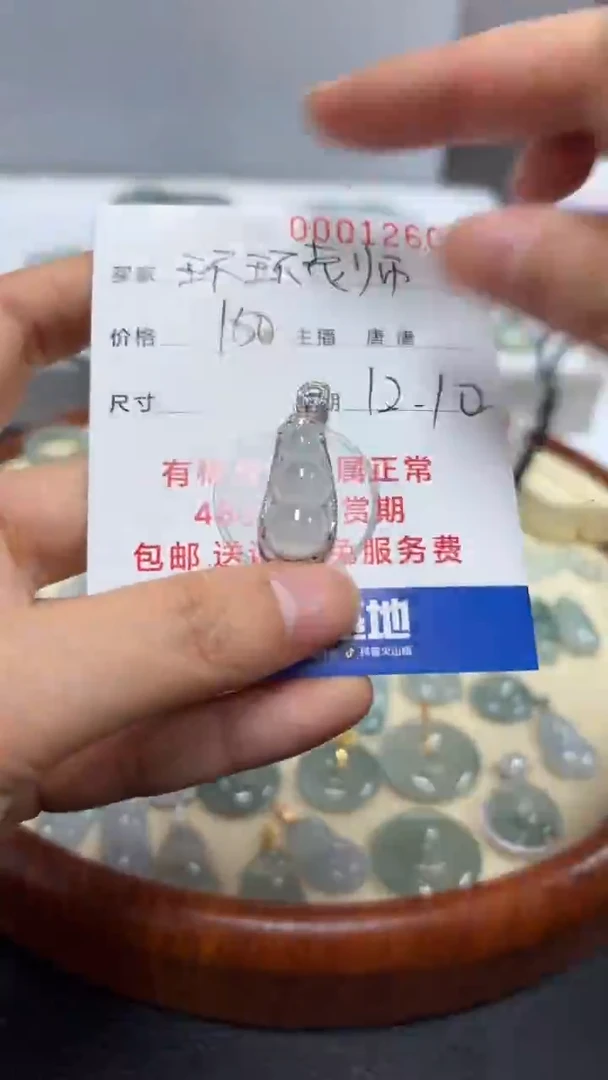 银S925镶嵌挂件翡翠环**师环环老师1260