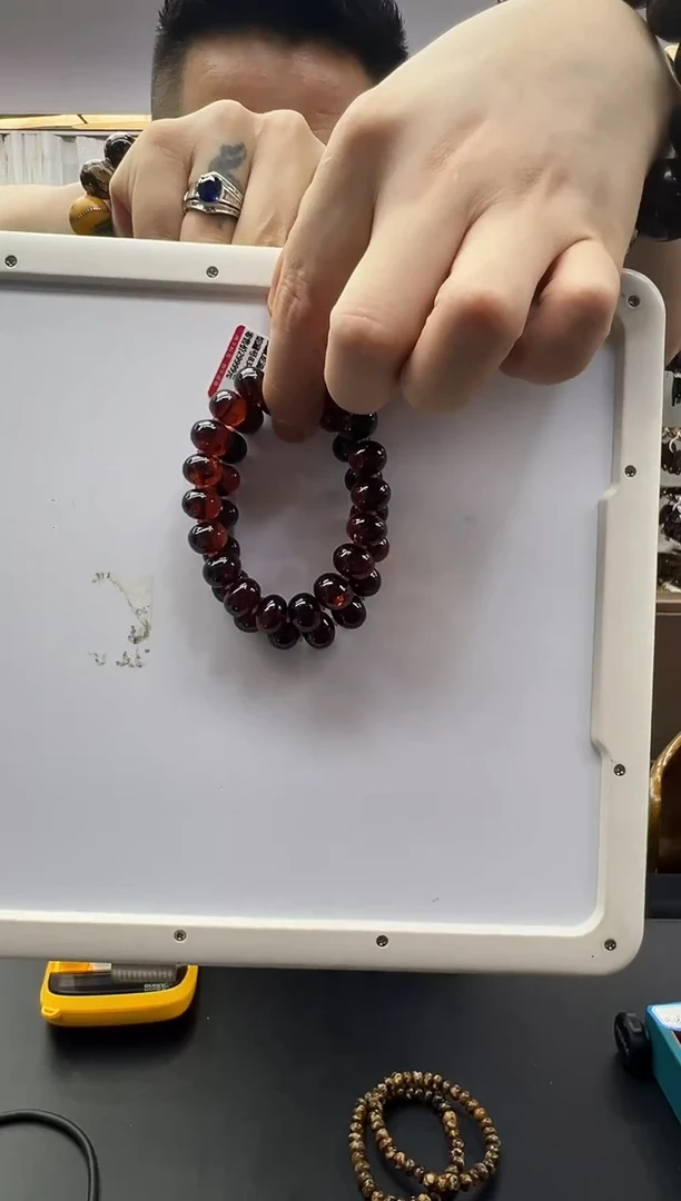 未镶嵌琥珀裸石抚顺血珀手串  HC0730-14 多样性发其一