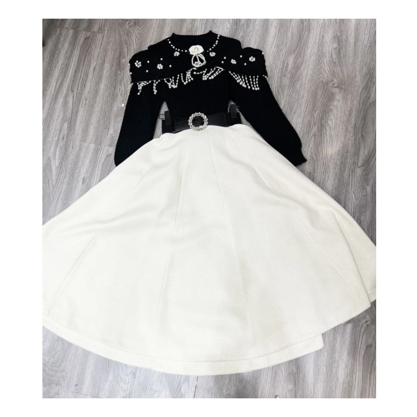 芙娜妮轻奢秋冬新款法式优雅气质套装复古显瘦名媛女装F2432119