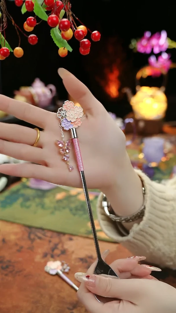 【闪购商品】粉色手工咖啡勺茶勺