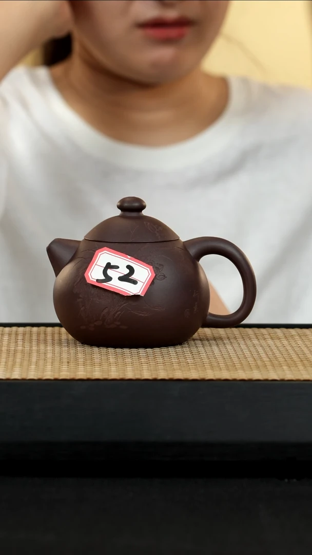 紫砂壶宜兴紫砂壶52行素