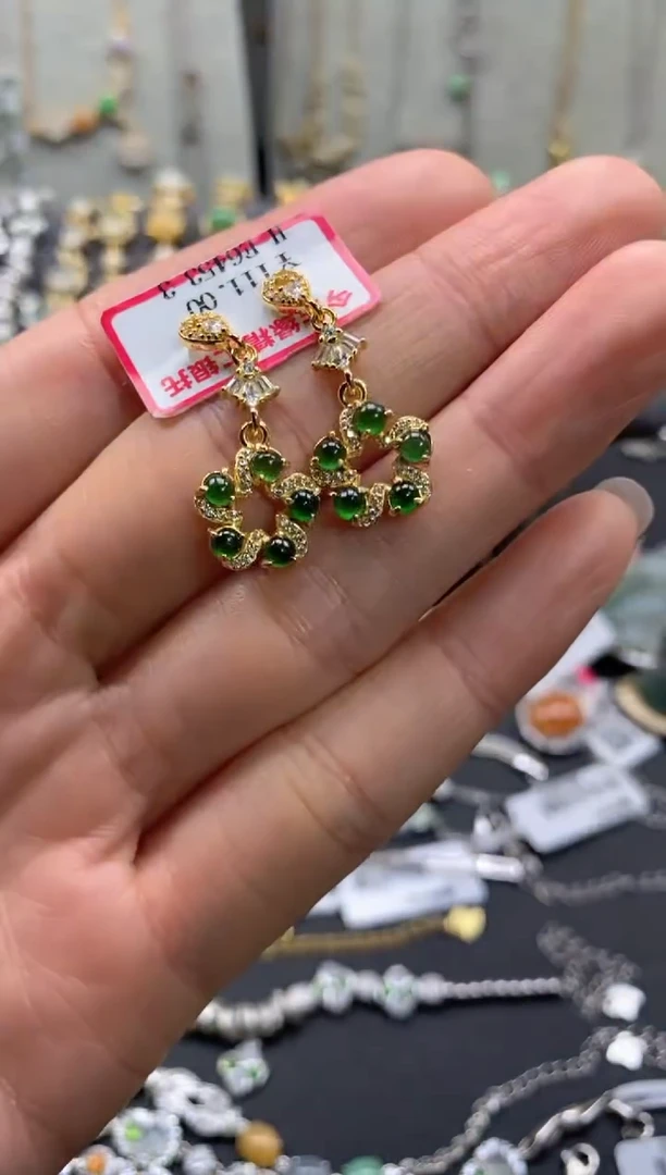 【闪购商品】翡翠戒指银S925镶嵌111111     4