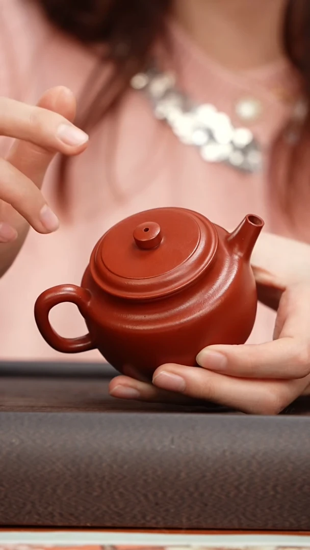 【闪购商品】紫砂茶壶朱泥光素德钟140cc