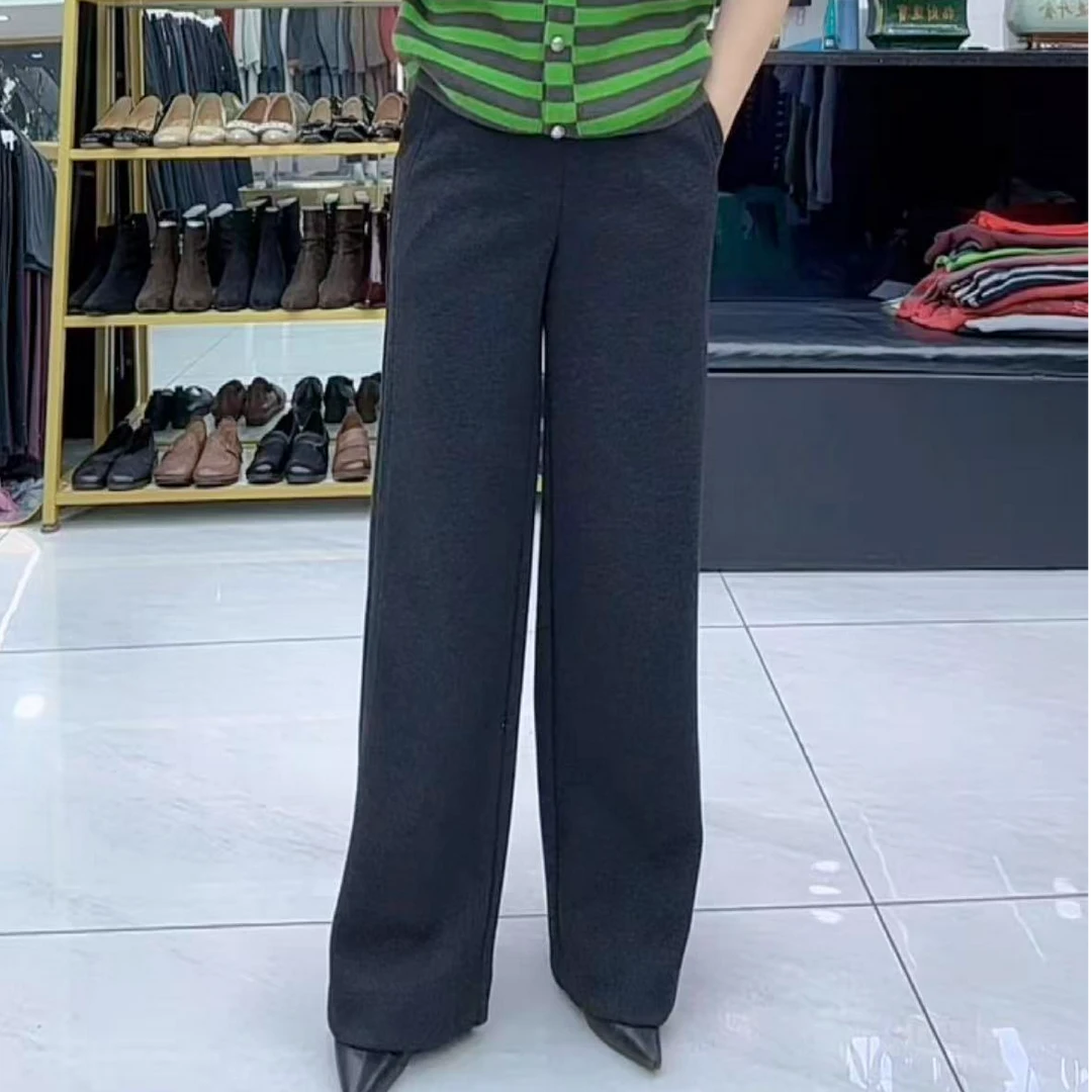 秋季新款女士窄版直筒裤休闲时尚7836