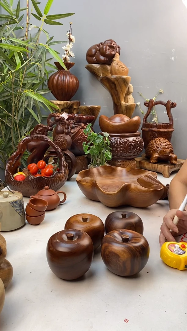 香樟木A68微瑕小苹果摆件/尺寸