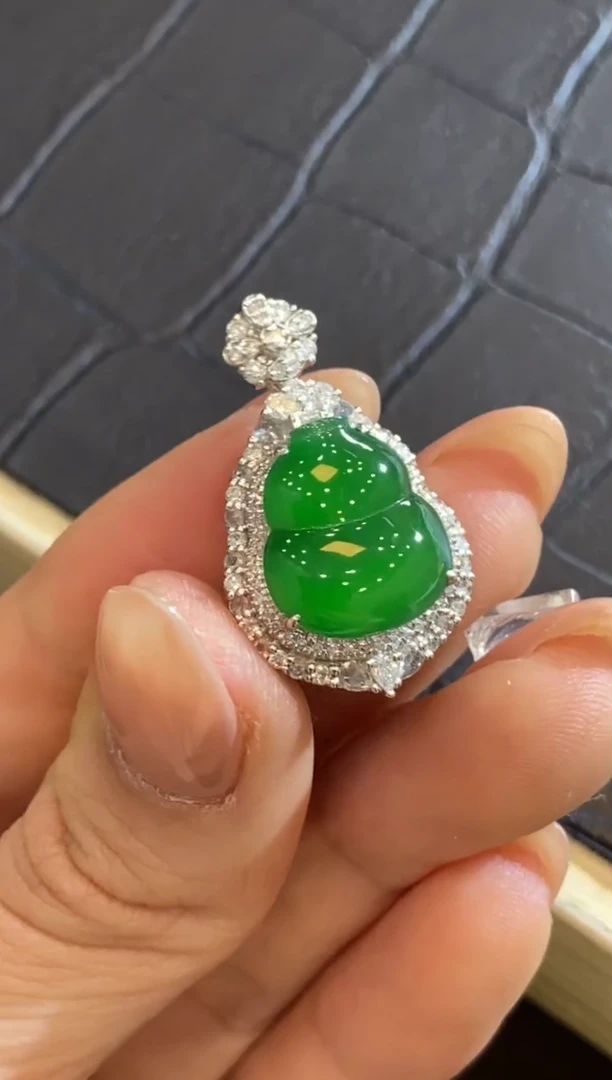 【闪购商品】翡翠颈饰18K金镶嵌收到货48小时鉴赏期（超时不退不换）