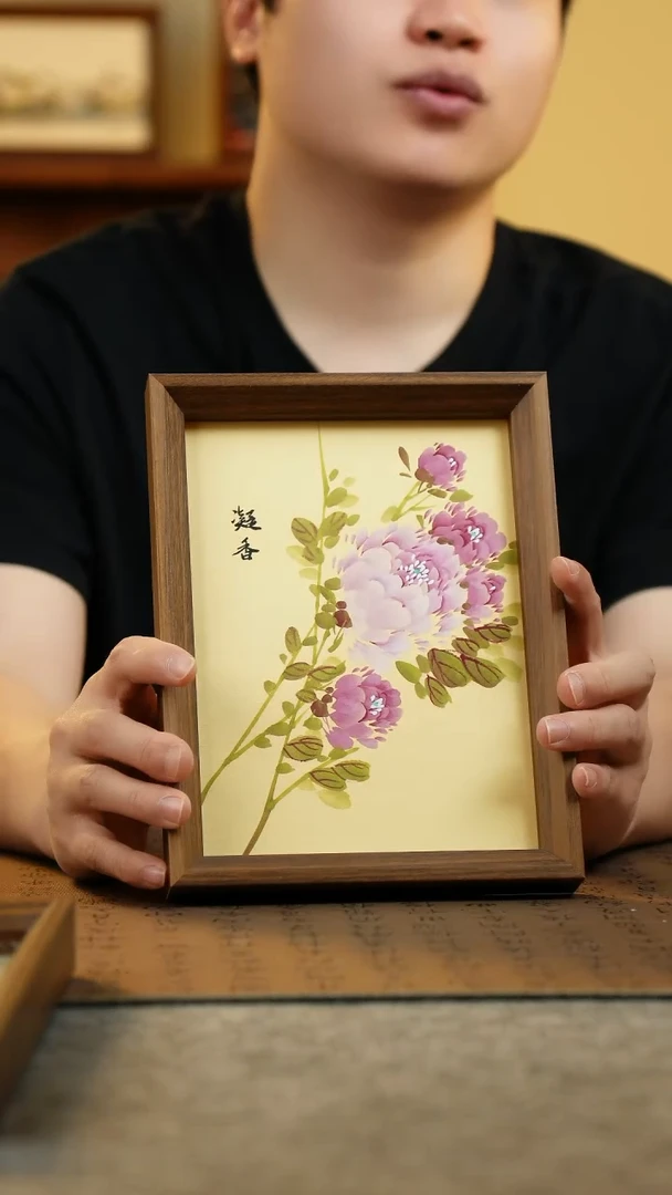 国画17*23纯手绘国风国画摆台