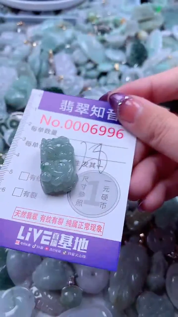 翡翠未镶嵌吊坠(不含链)6996