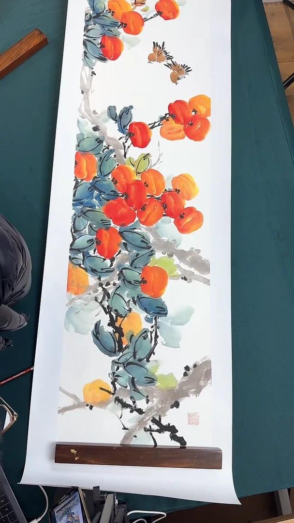 【闪购商品】国画老师手写手绘柿子