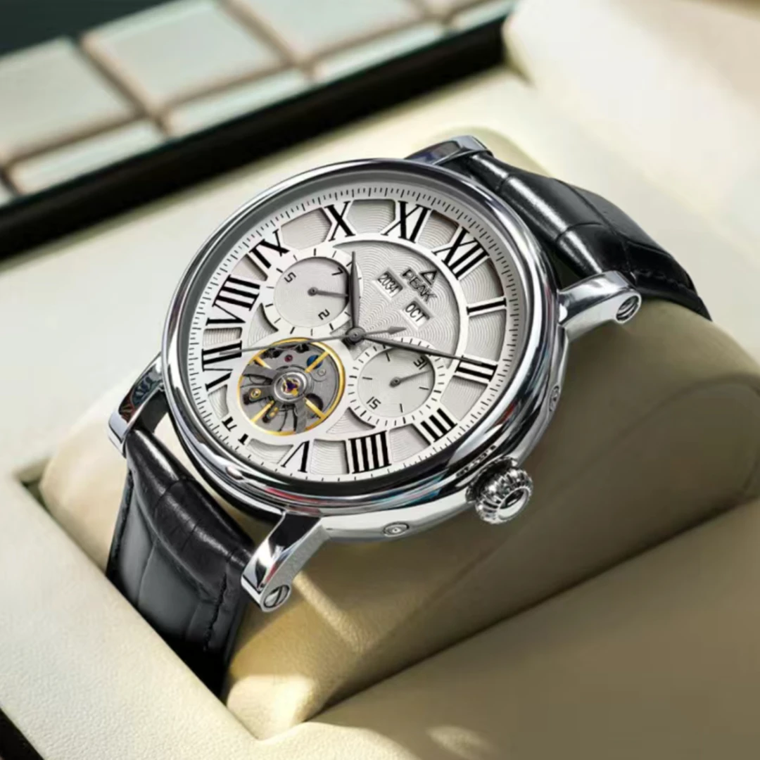 【peak品牌】全自动多功能机械表手表推荐防水复古高端男士腕表男表