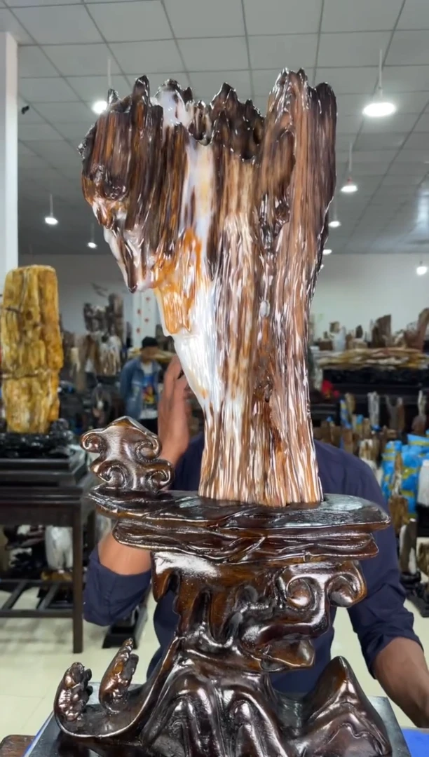 【闪购商品】硅化玉摆件未镶嵌57