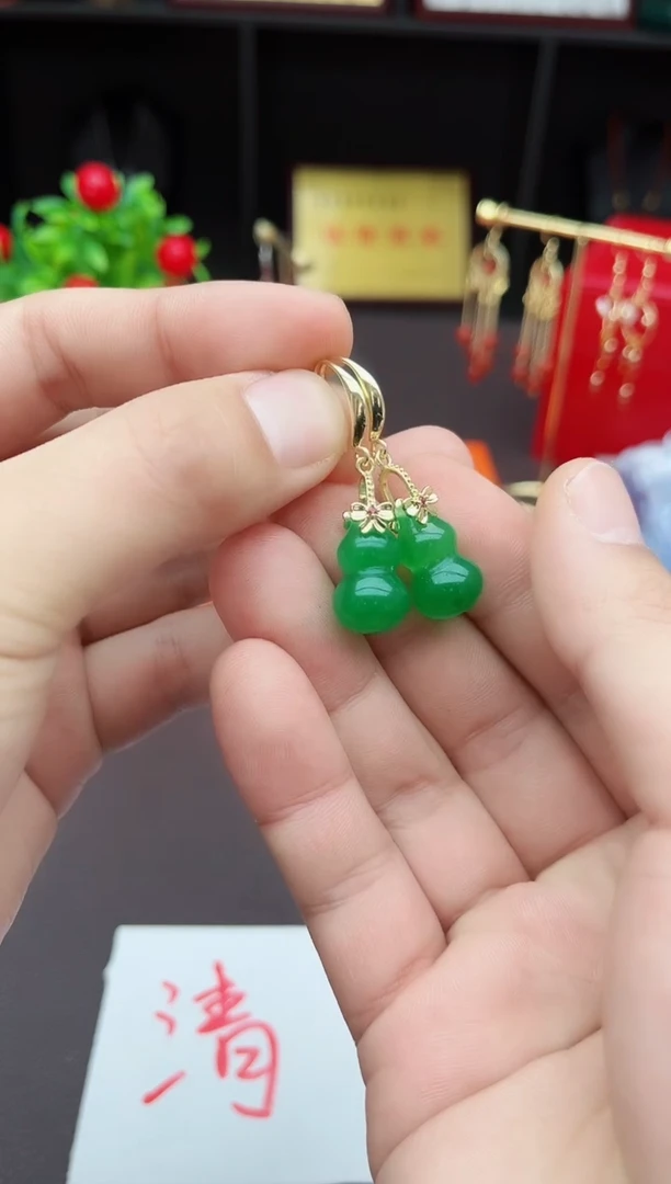 【闪购商品】玛瑙/玉髓耳钉银S925镶嵌213000