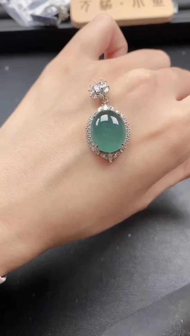 翡翠戒指银S925镶嵌51511