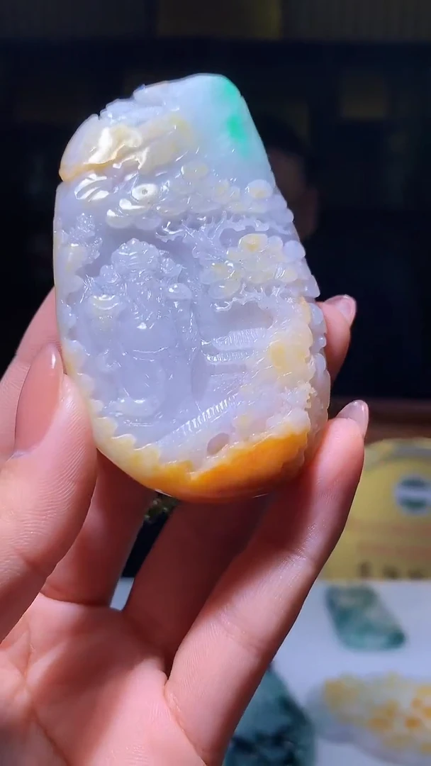 【闪购商品】定制翡翠未镶嵌1031hm-毛货挂件36