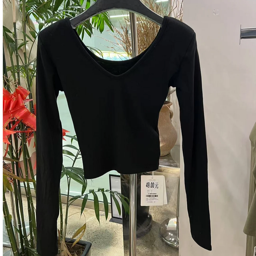 【113#门店新品】V领打底小衫X881410657