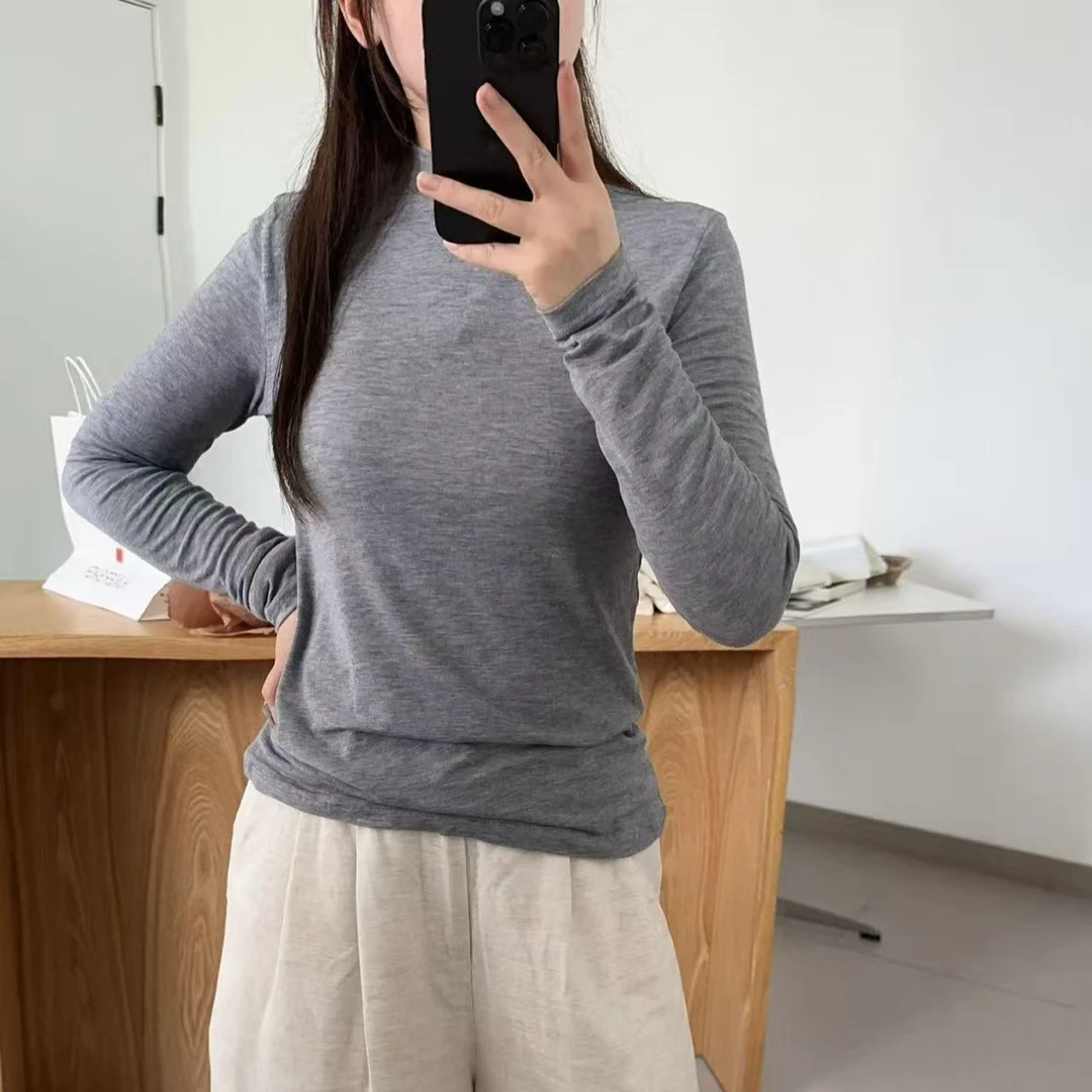 超薄打底衫美利奴小羊皮超薄打底衫