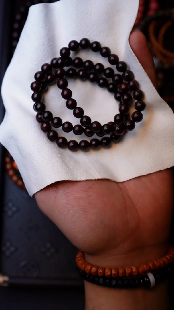 檀香紫檀（小叶紫檀）手串/手链小叶8mm圆珠单圈