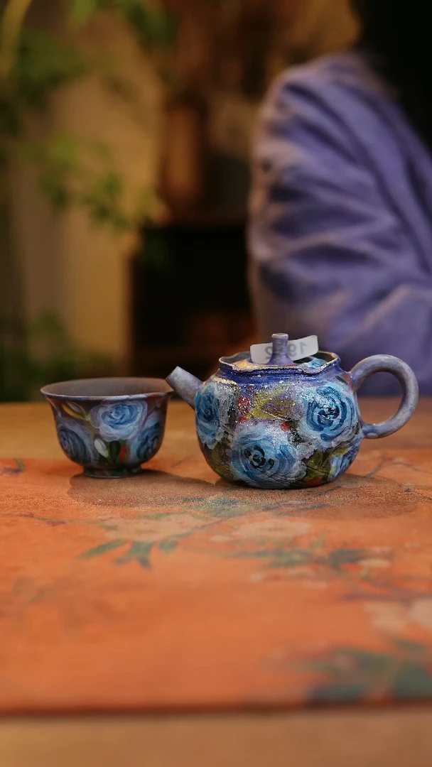 【闪购商品】瓷片1922景德镇手工手绘釉下彩高温瓷
