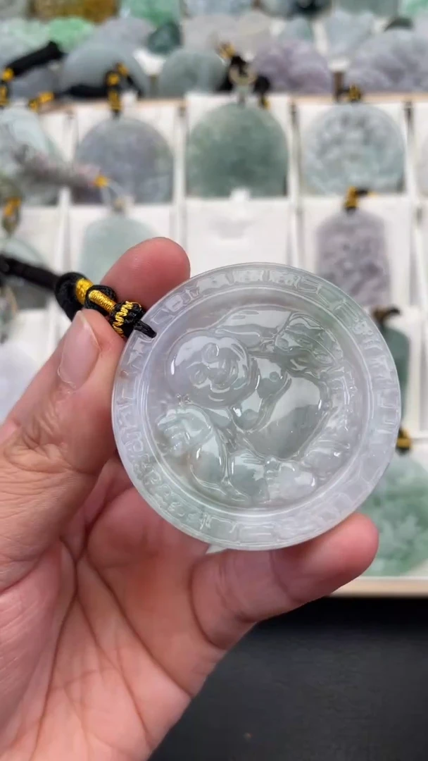 颈饰未镶嵌翡翠天然缅甸翡翠A货327