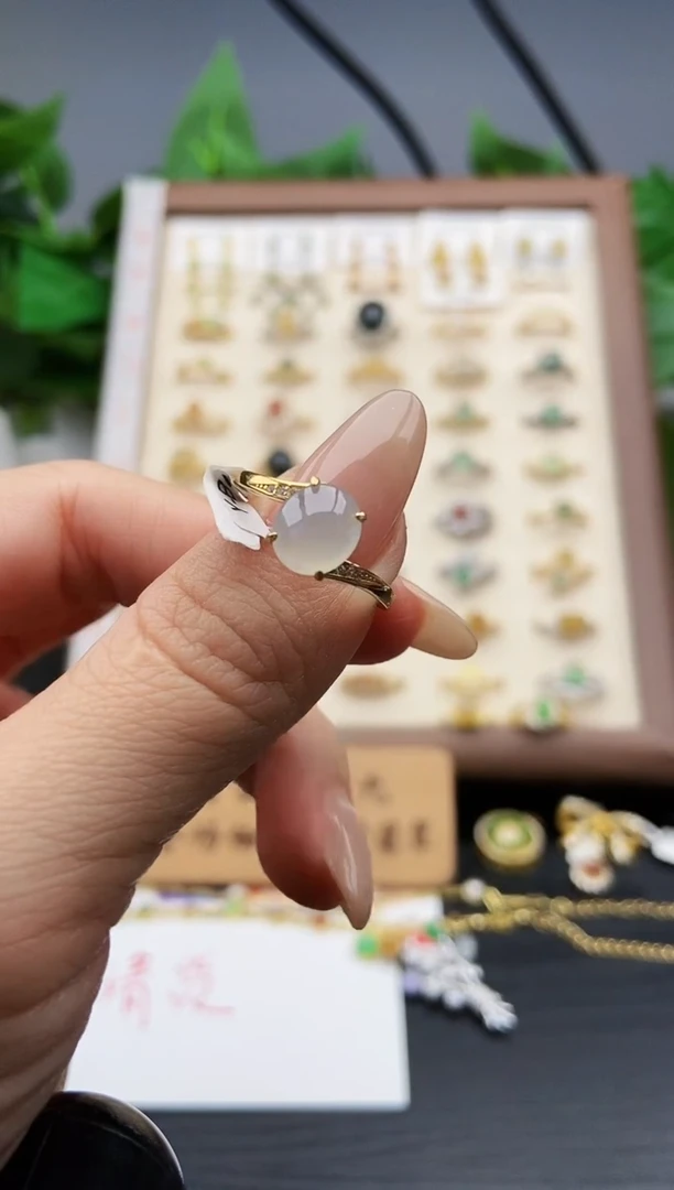 银S925镶嵌戒指翡翠12