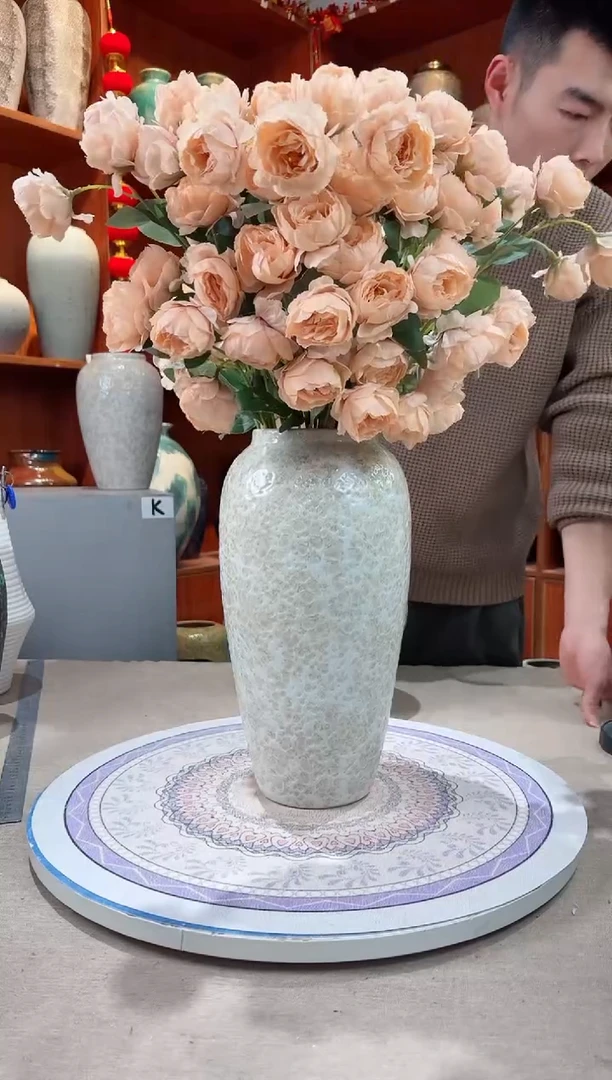 【闪购商品】瓶精品陶瓷花瓶 无花 茶白大号