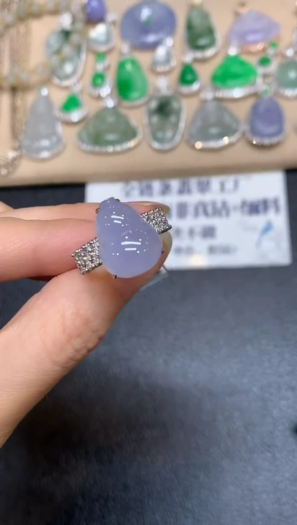 18K金镶嵌戒指翡翠5【24小时鉴赏期】