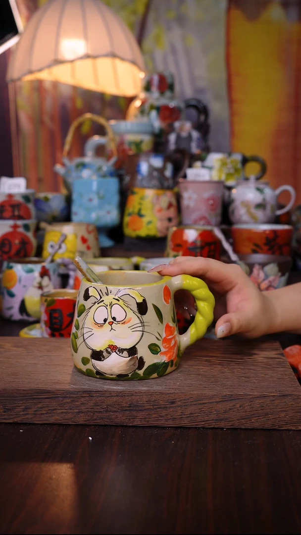 杯子泥垚手作 景德镇手工手绘陶瓷器物