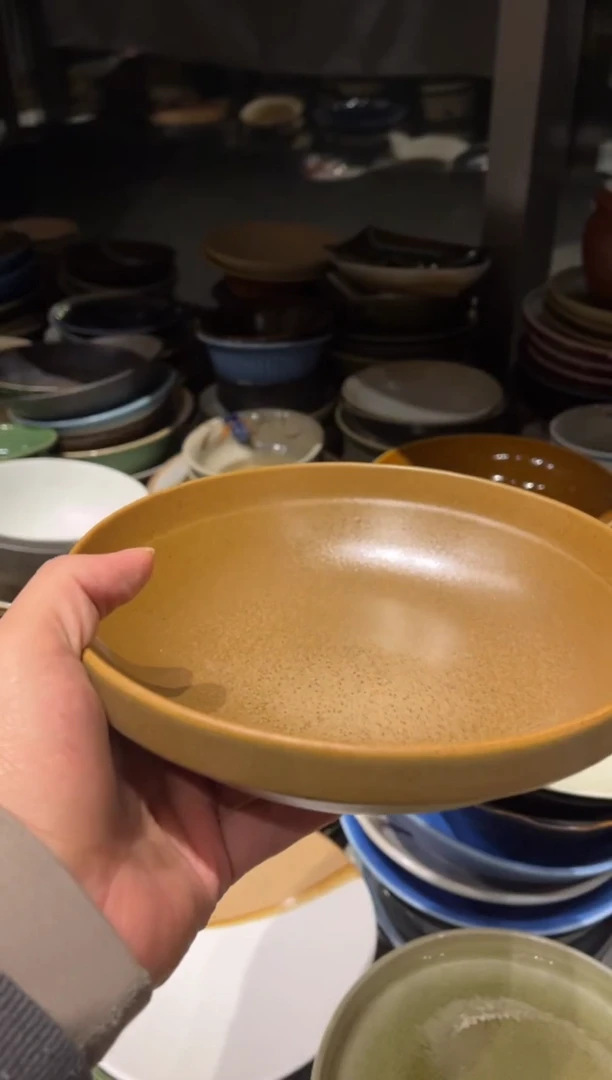 【闪购商品】瓷片625土的黄菜钵1个