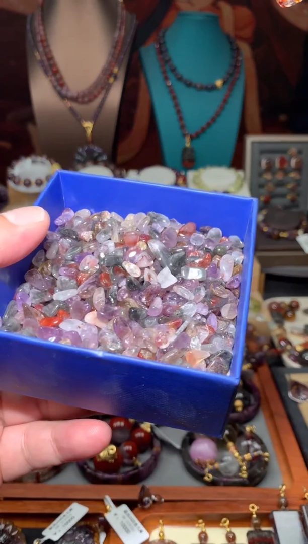 未镶嵌珠宝半成品水晶极光消磁石，200g