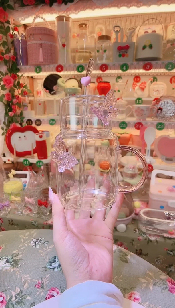 摆件品质好发货快放心拍!手柄吸管杯