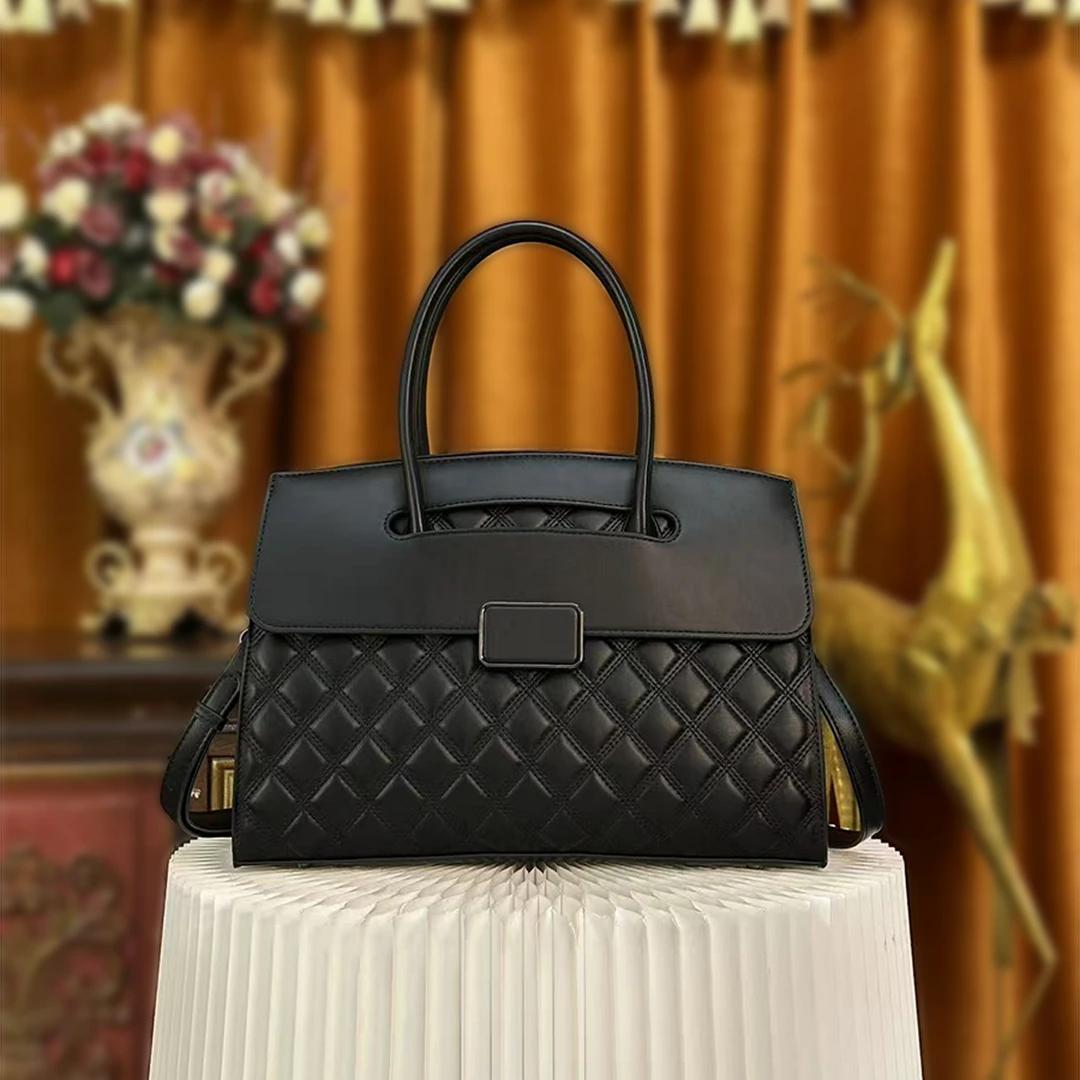 【小颜定制】新款气质手提包菱格轻奢大容量单肩包斜挎女包399-1412