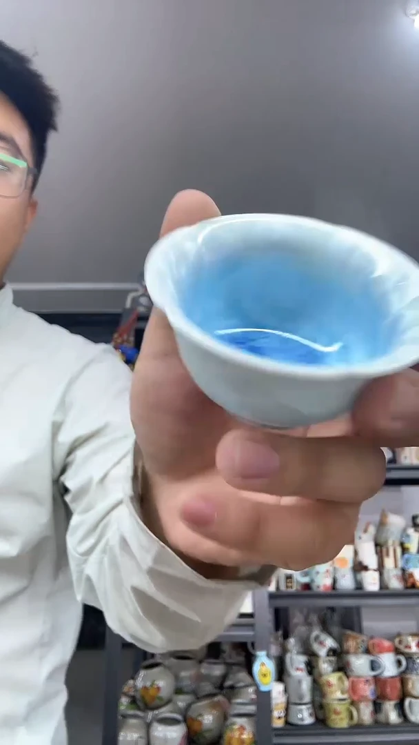 陶瓷结晶釉主人杯小茶杯