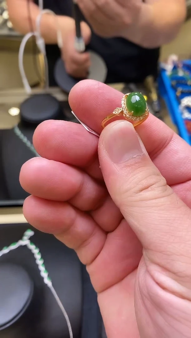 和田玉戒指银S925镶嵌亏米福利