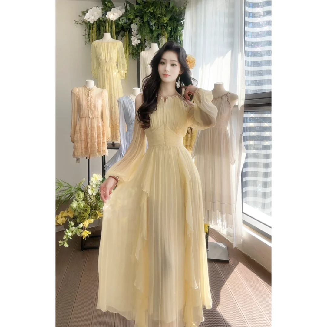 【2025-丫丫-禾枫原创】重磅100桑蚕丝连衣裙Y25C9079