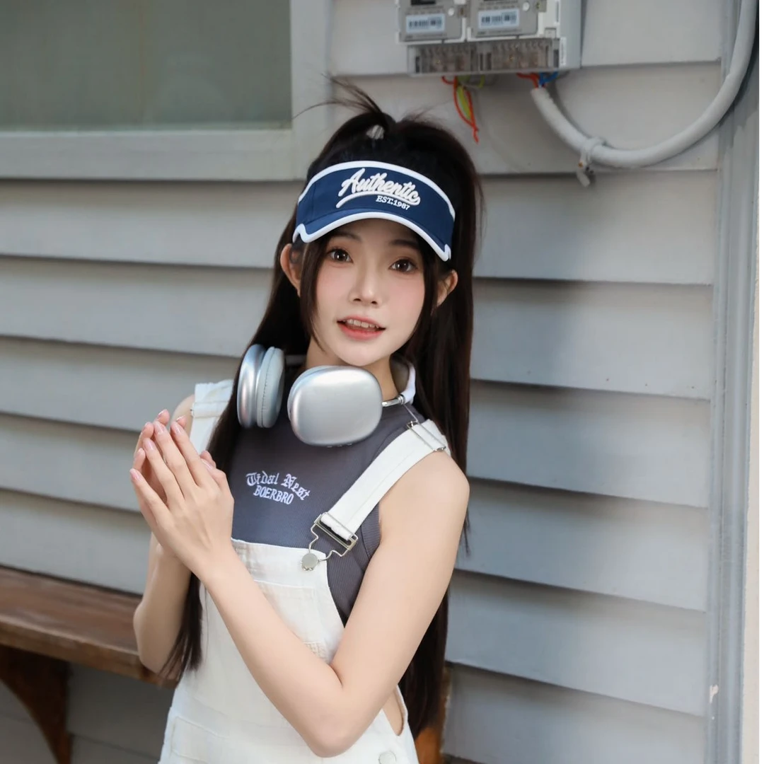 【Authentic空顶帽】字母刺绣空顶帽韩版夏季户外休闲运动