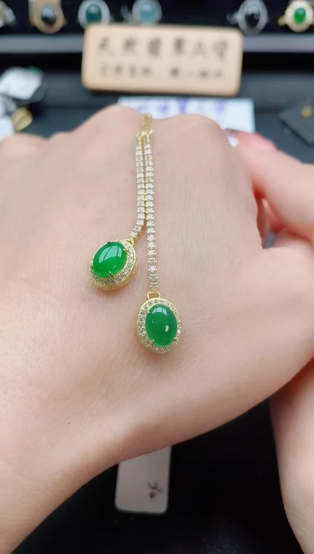 套链银S925镶嵌翡翠1