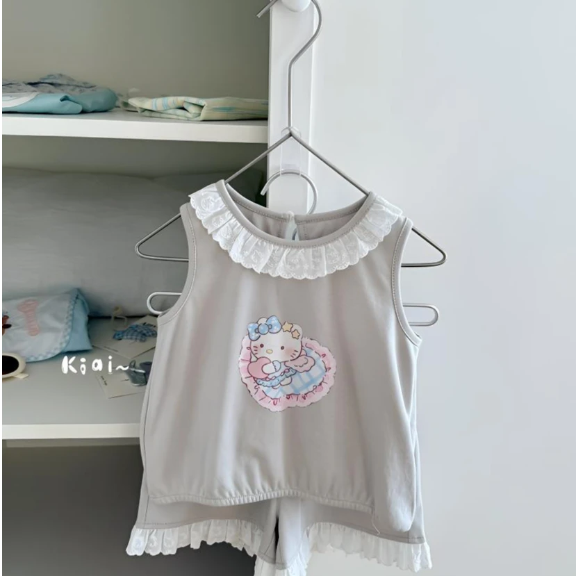 【KIAI】2025新款夏季花边针织套装