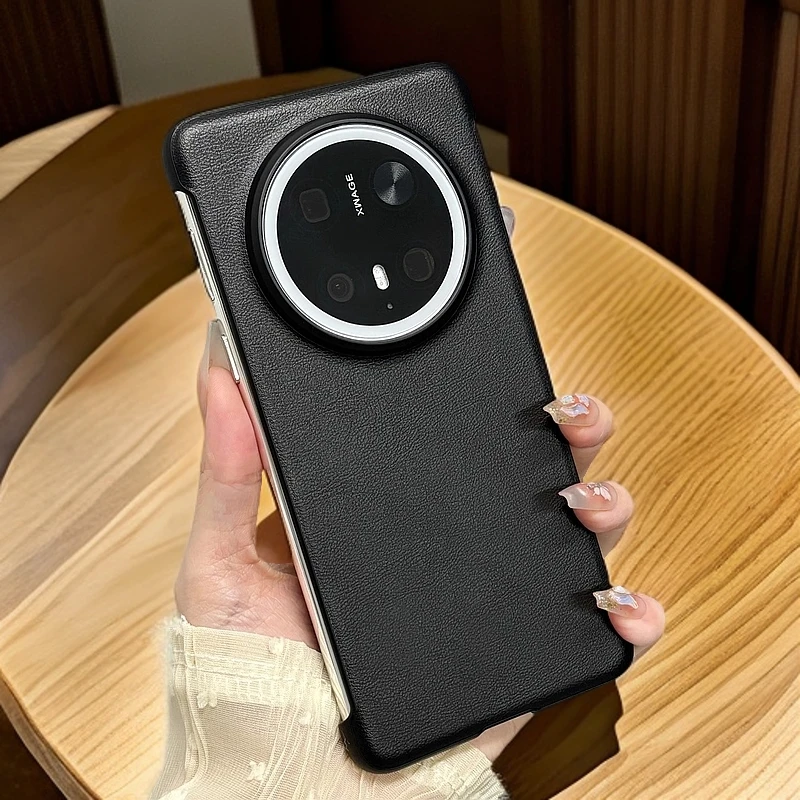 适用华为mate70手机壳无边框素皮mate70Pro新款保护套男+超薄高级