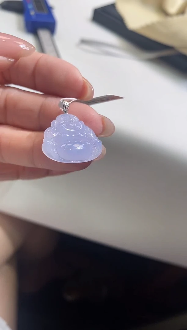 翡翠18K金镶嵌吊坠(不含链)佛公