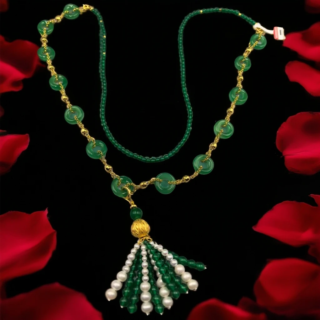 J271 天然绿玛瑙项链