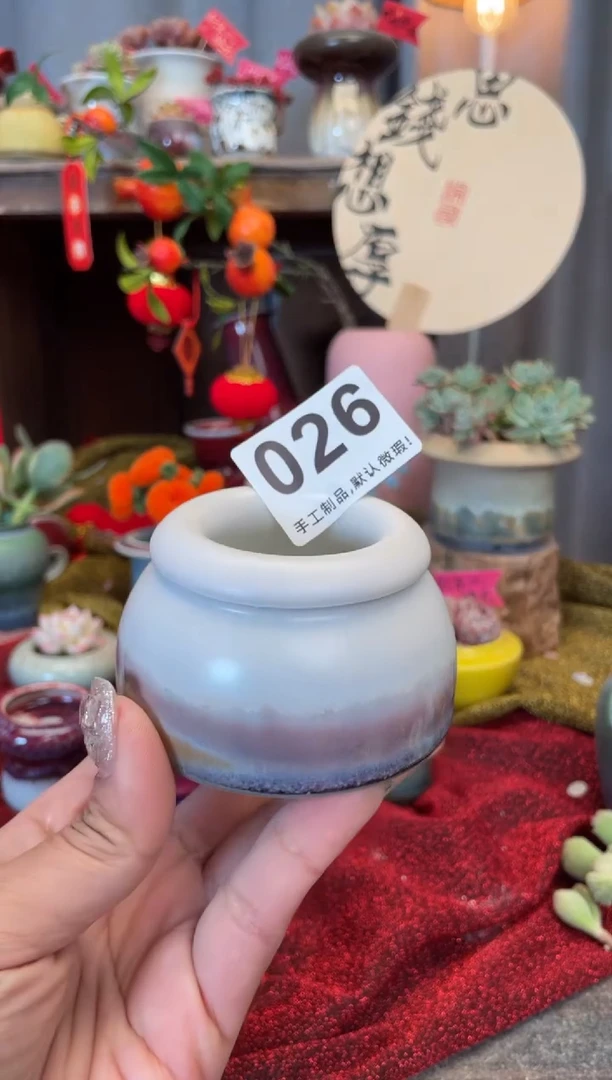 【闪购商品】摆件026知木小芳花盆编号