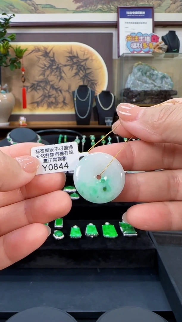 颈饰未镶嵌翡翠Y0844平安扣 福利价不退换