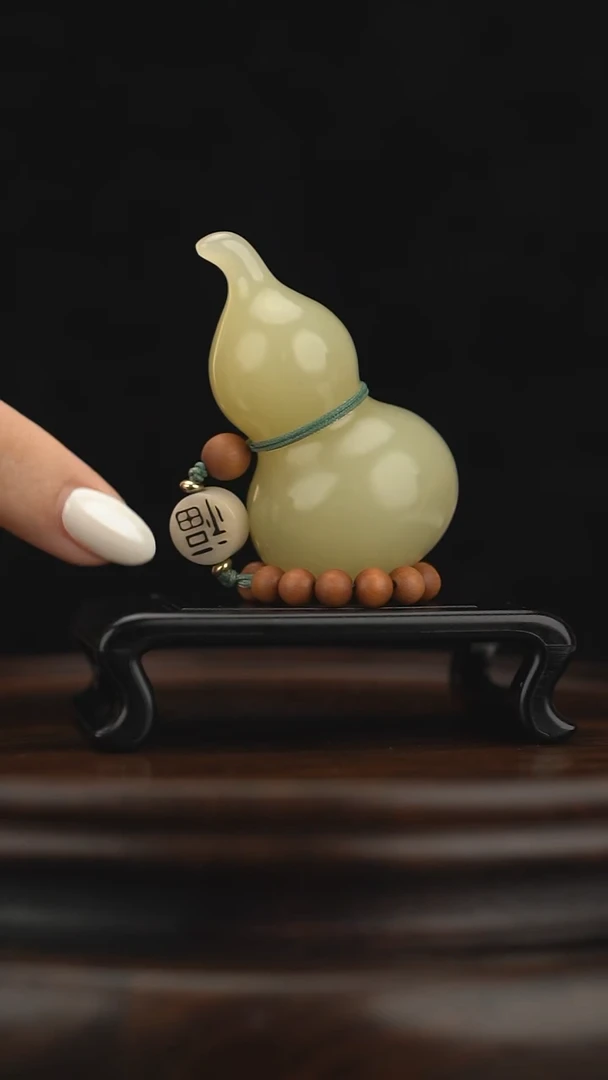 玉【手捻玉福禄】天然玉石手把件