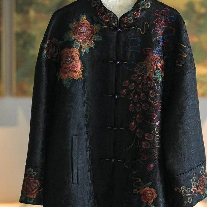 非遗香云纱中式国风外套5578