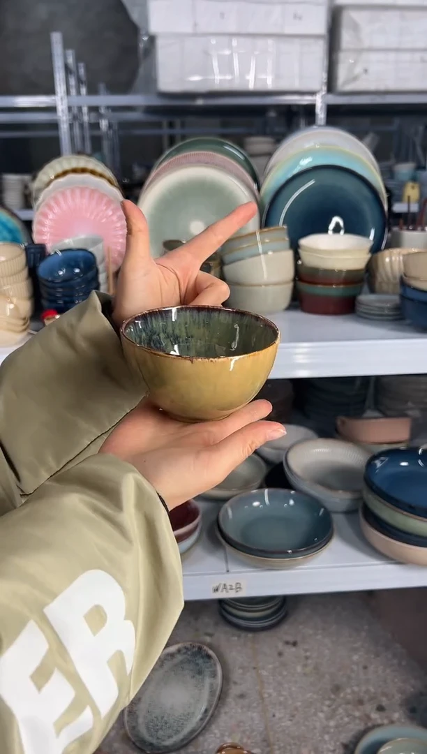 陶瓷外贸尾货瑕疵满20包邮X8米饭碗N5B