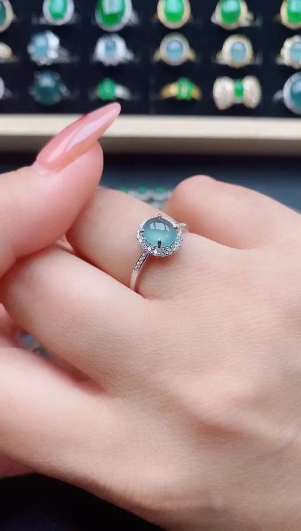 【闪购商品】翡翠戒指银S925镶嵌321321