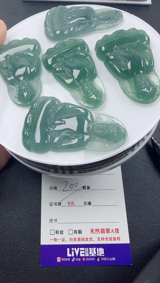 【闪购商品】翡翠颈饰未镶嵌翡翠素衣观音（多样性发其一）