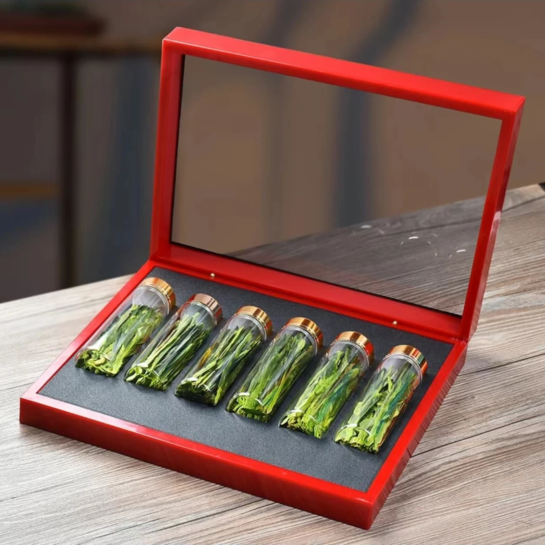 猴魁 绿茶 玻璃罐装 绿茶茶叶礼盒装配手提袋 过节送礼