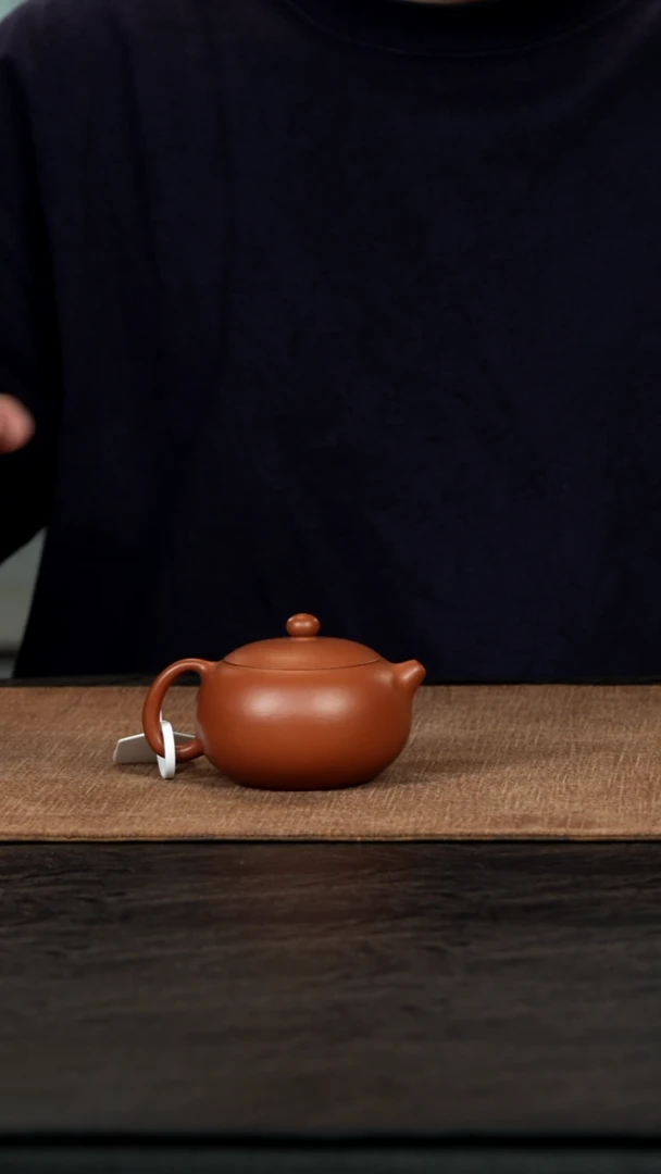 茶壶紫砂朱泥扁西施140cc