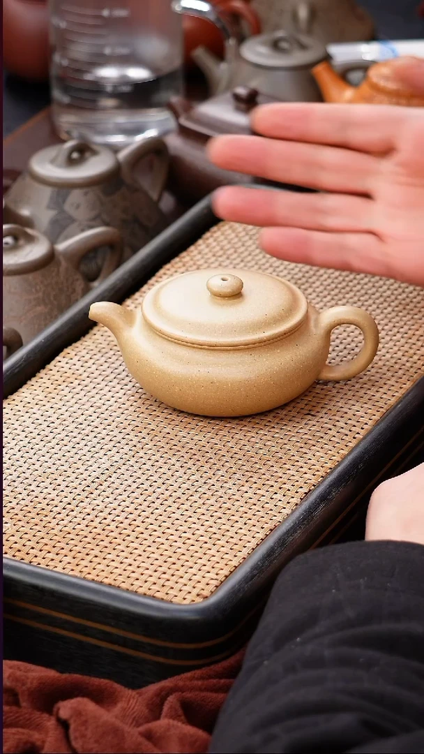 茶壶紫砂扁腹 4井本绿